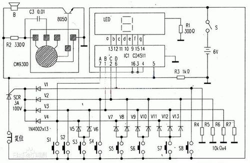 74LS171四路搶答器電路設(shè)計(jì)詳解